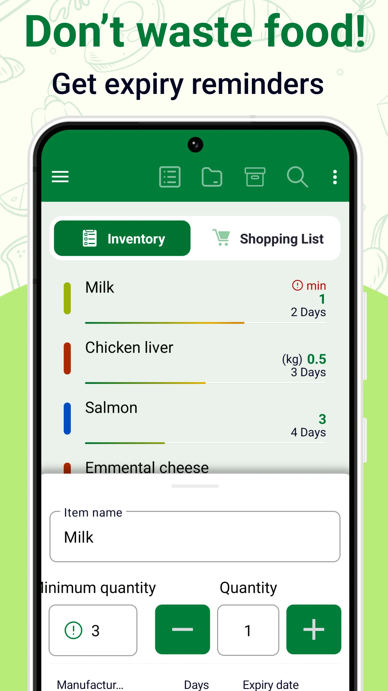 Home Inventory & Food: InvenDo screenshot
